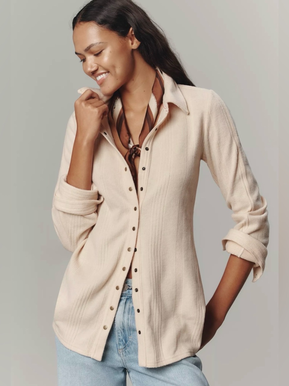 NWT Anthropologie Pilcro Brushed Buttondown Cardigan Sweater